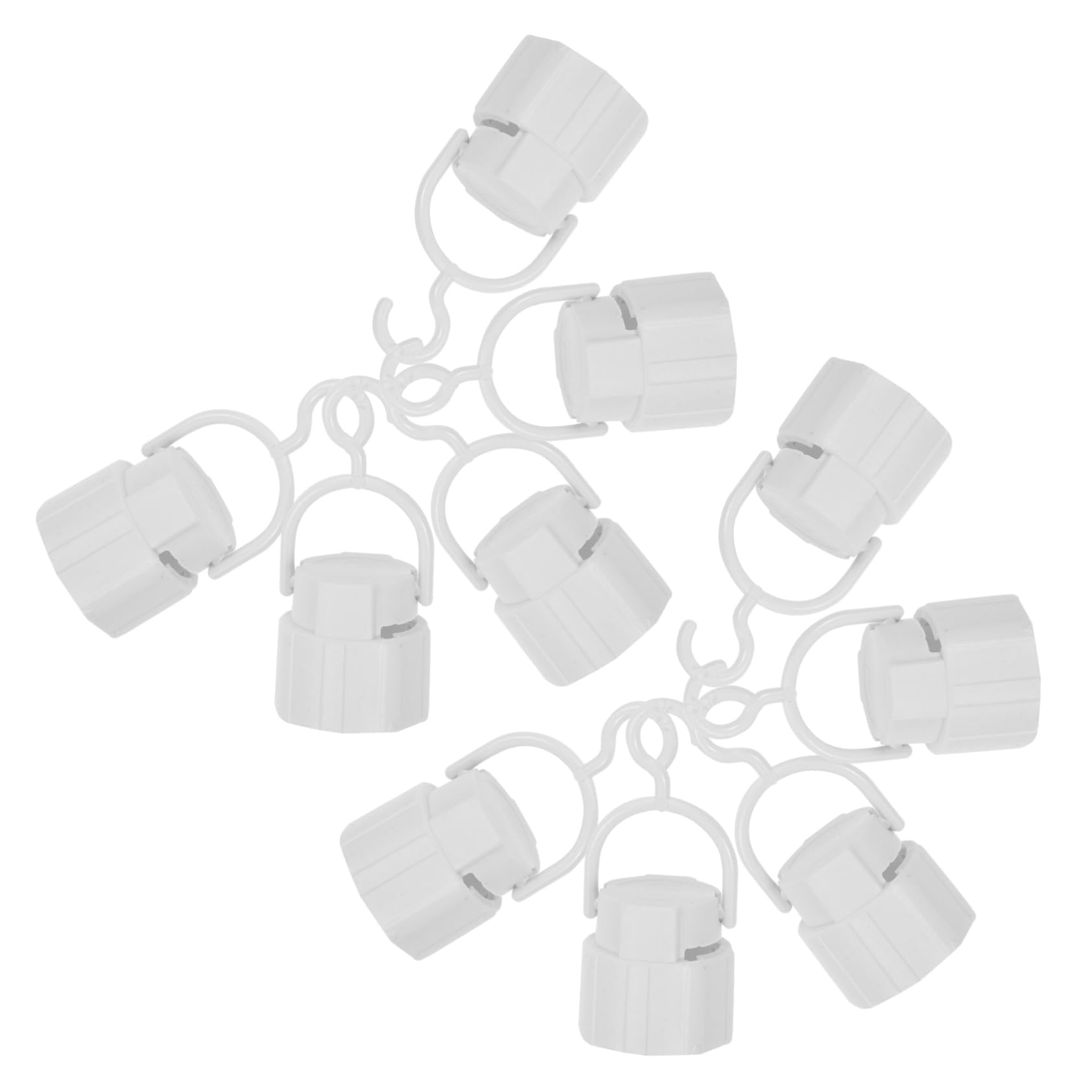 DIYEAH 10 Pcs LED Light Bulb Sockets with Hooks E27 Lamp Holder Portable for Camping Hiking Emergency Lighting
