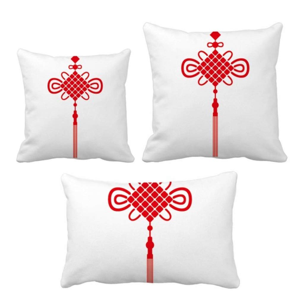 Coussin noeud de chine rouge modèle décoratif canapé salon