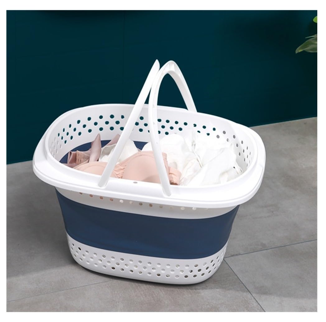 Cesto Ropa Sucia Cesto De Ropa Sucia Plegable, Cesta Almacenamiento para Colgar En La Pared del Baño, Cubo, Caja Sucio Hamper(A)