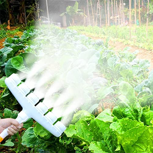 KESI Garden Water Pipe Sprayer 6 Nozzle Irrigation Sprinkler Larger Irrigation Area Garden Sprayer Nozzle with Flow-Adjustment Connector for Agricultural Irrigation Lawn Garden Watering Plants (1)