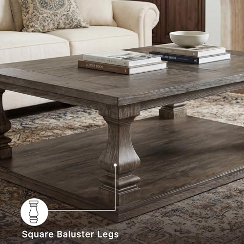 Signature Design by Ashley Large Farmhouse Coffee Table, Weathered Gray - image 3