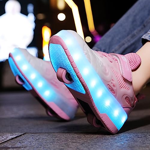 Image of Ylllu Kids LED Roller Skate Shoes with Wheel Light up Roller Shoes Gift for Girls Boys Children