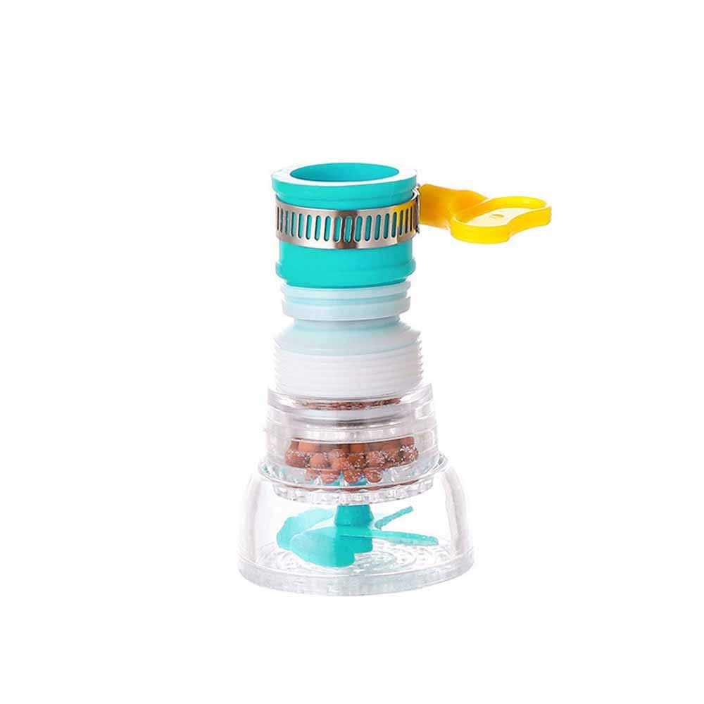 Tap Faucet Filter Purifier with Drain Sewer Dredge Device Faucet Water Filter 360 Rotating Faucet Nozzle Water Filter for Purify Water Save Water Splash-Proof (Blue)