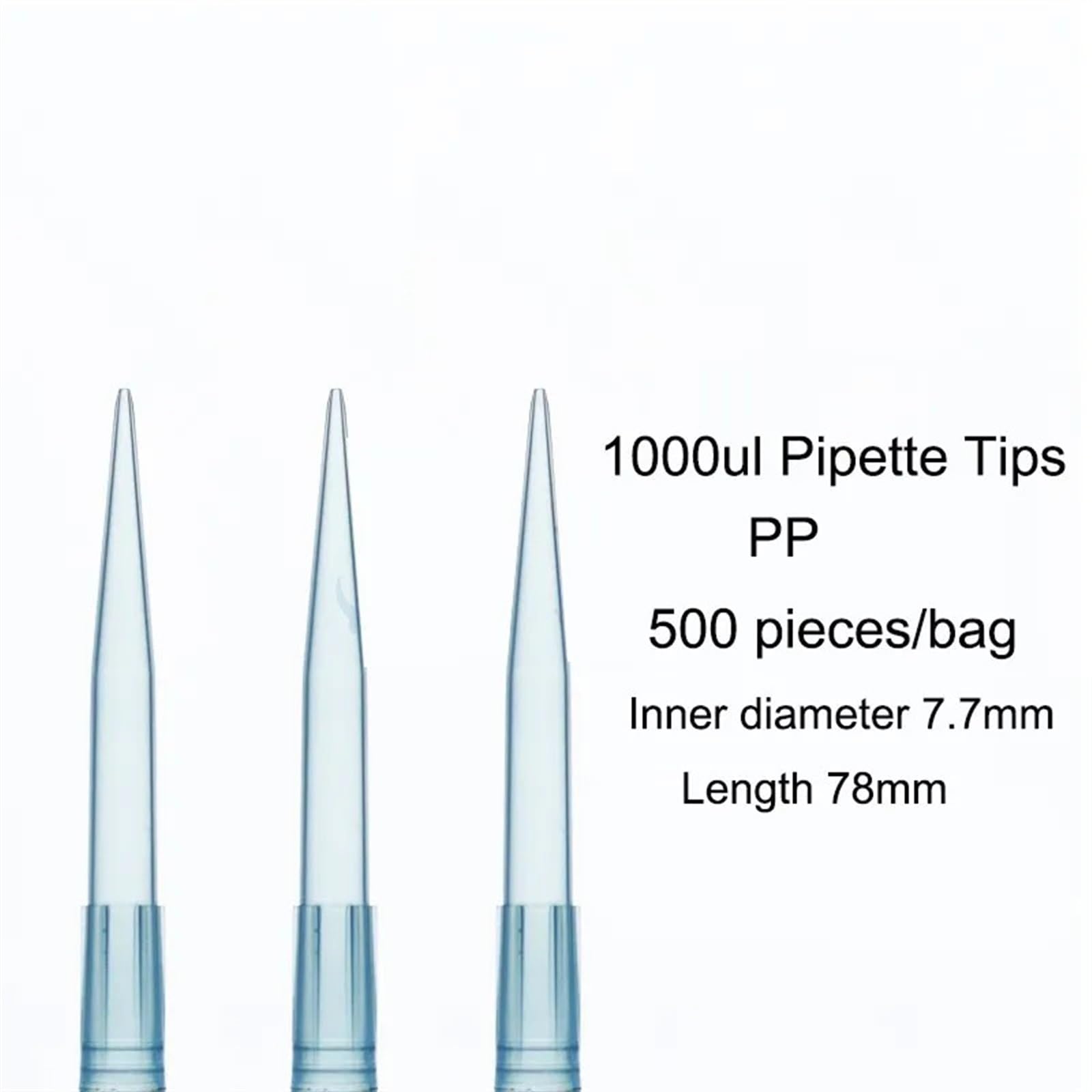 Pipetta Puntali for micropipette monouso in plastica da laboratorio con puntale 10ul 200ul 1000ul trasparenti(1000ul 500 bag)