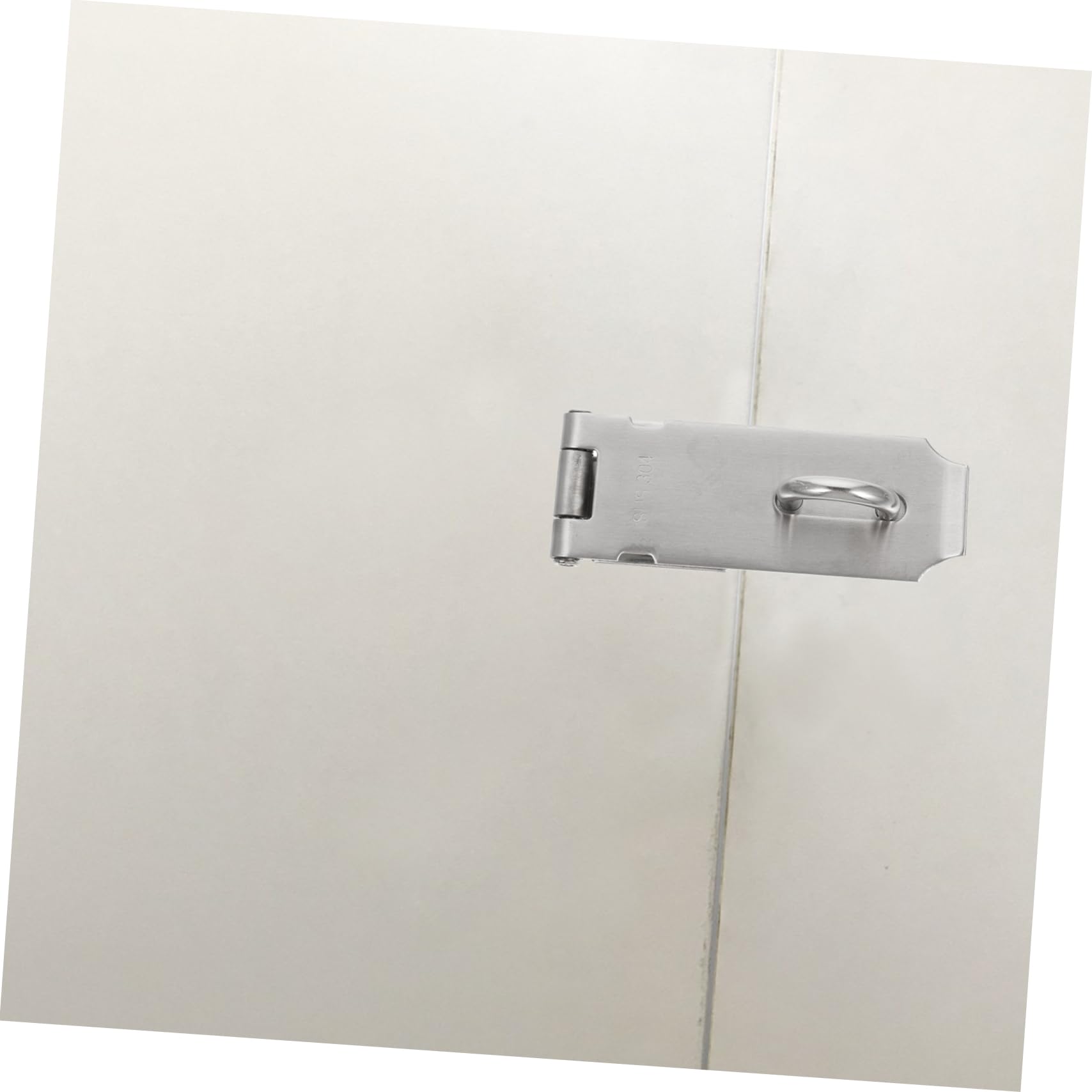 BUTIFULSIC 1 Set Latches Door Chain Lock Heavy Duty Shed Door Lock Gate Hardware Inside Security Door Latch Cupboard Locks with Key Anti-Theft Door Lock Hasp Doors 304 Stainless Steel Silver