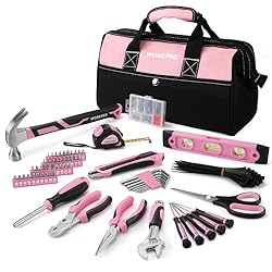 WorkPro Pink Tool Set in list of tools every female homeowner should have