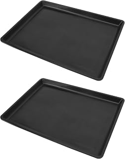 UPKOCH 2Piezas Bandejas de Caca Mascotas Unidades Orinales Domésticos Jaulas y Accesorios de Limpieza Color Negro