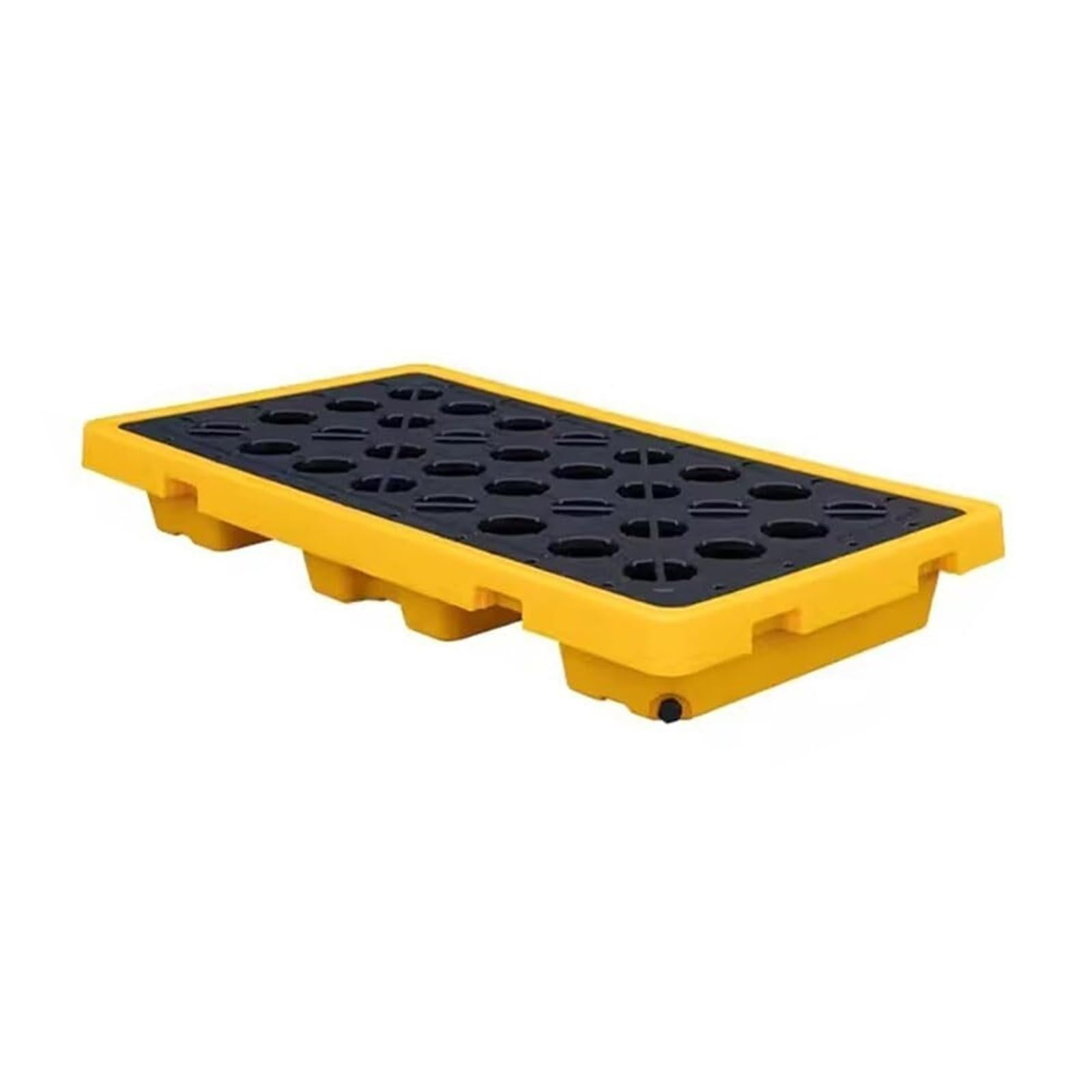 Vasca di Raccolta Industriale per Fusti di Olio, Pallet Anti-Perdite Modulare in Plastica con Griglia, Piattaforma di Contenimento in HDPE per Stoccaggio Serbatoi di Carburante(127 * 67 * 17cm)
