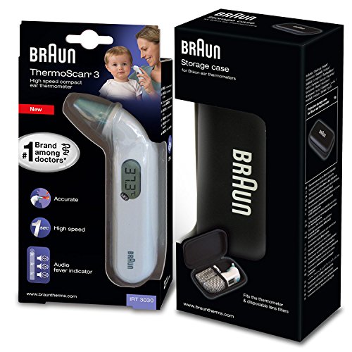 Braun Thermoscan 3 - Termómetro digital auricular + caja de protección