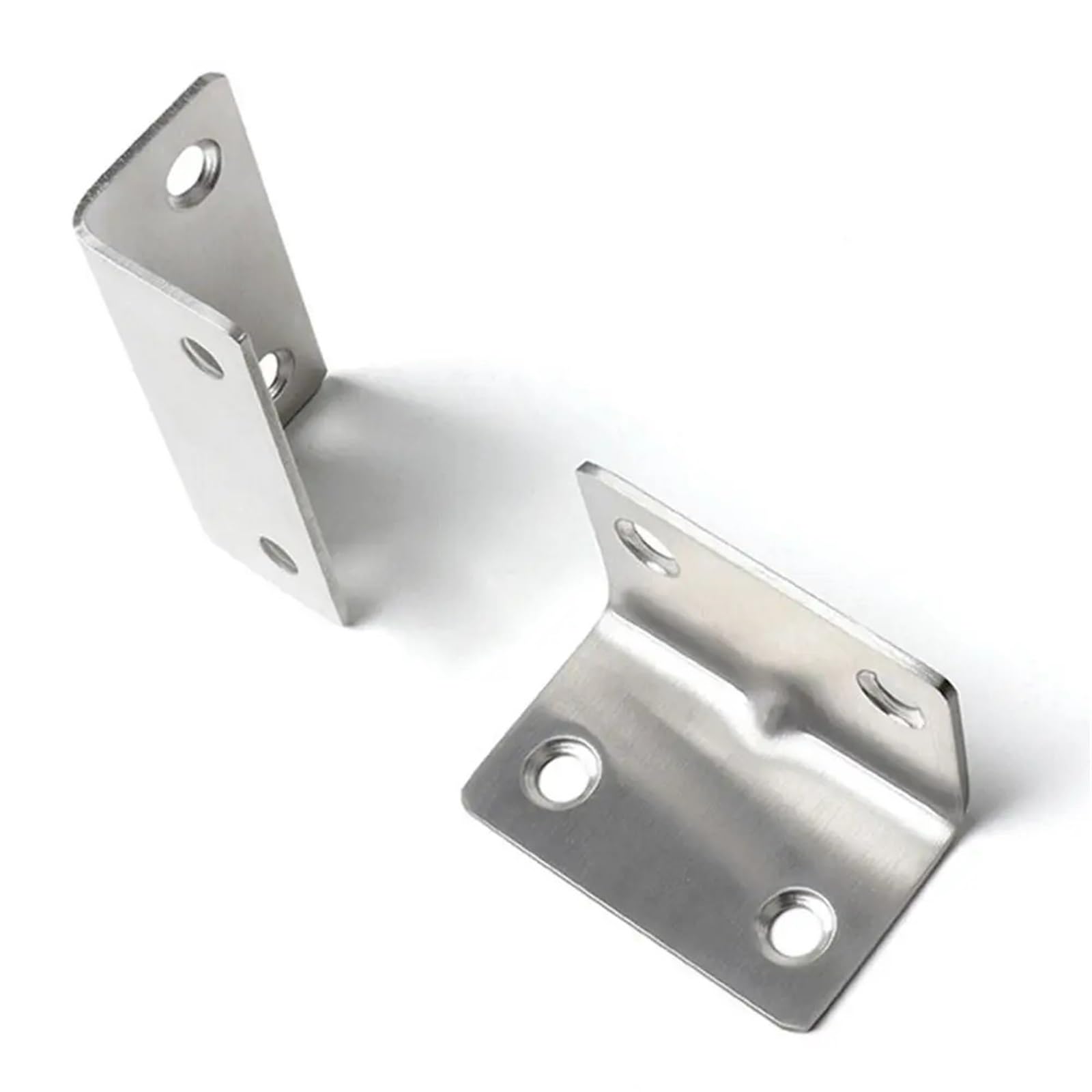 Cidegoo One Color Corner Code 2Pcs Corner Buckle Stainless Steel Angle Code 90 Degree Thicken Extended Brackets Stand L Shape Furniture Hardware(27X27x140mm)