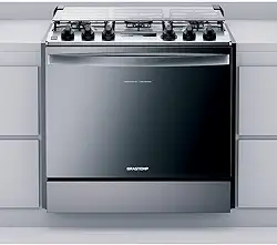 Fogão Brastemp 5 Bocas De Embutir Cor Inox Com Turbo Chama E Touch Timer - BYS5PCR BIVOLT