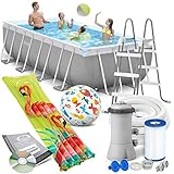 intex swimmingpool mit metallrahmen aldi Beckeninhalt: 8418 L bei 90 % Befüllung