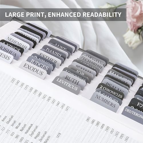Image of Taja Bible Tabs, 75 Large Print Index Tabs for Women & Men