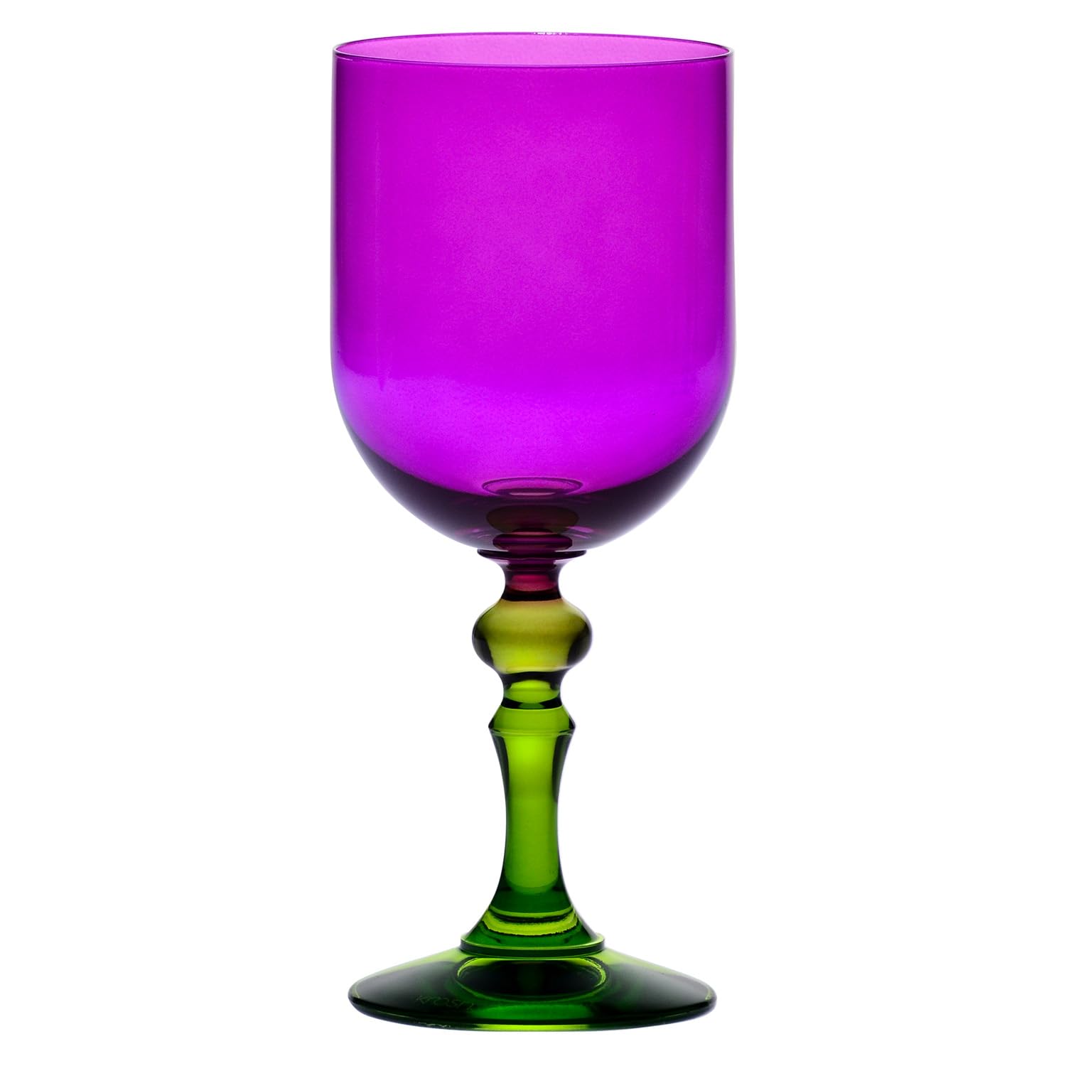 KROSNO – Verres à Vin Rouge et Blanc, Mocktails et Eau 300 ml – Lot de 2 – Collection Bubble – Violet et Vert – Cristal Sans Plomb – Peints à la Main