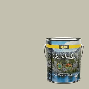 طلاء Rodda CASCADIA XL طلاء الساتان الخارجي والتمهيدي في واحد، 1 جالون، سيلادون