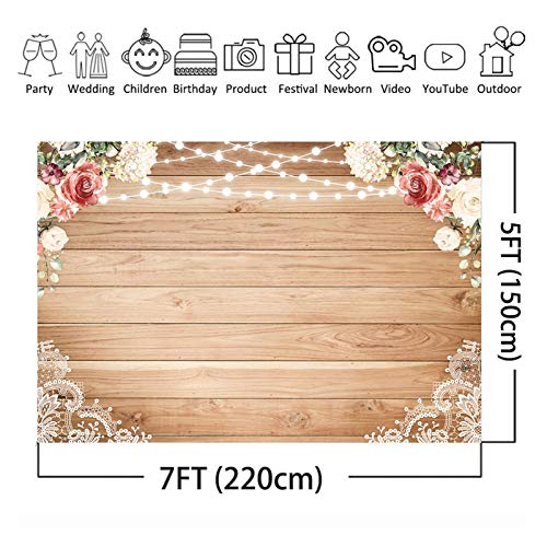 S-L Hintergründe Foto Studio Dekoration Hintergrund Fotografie Studio Holz Blume Wand Foto Requisiten – Bild 3