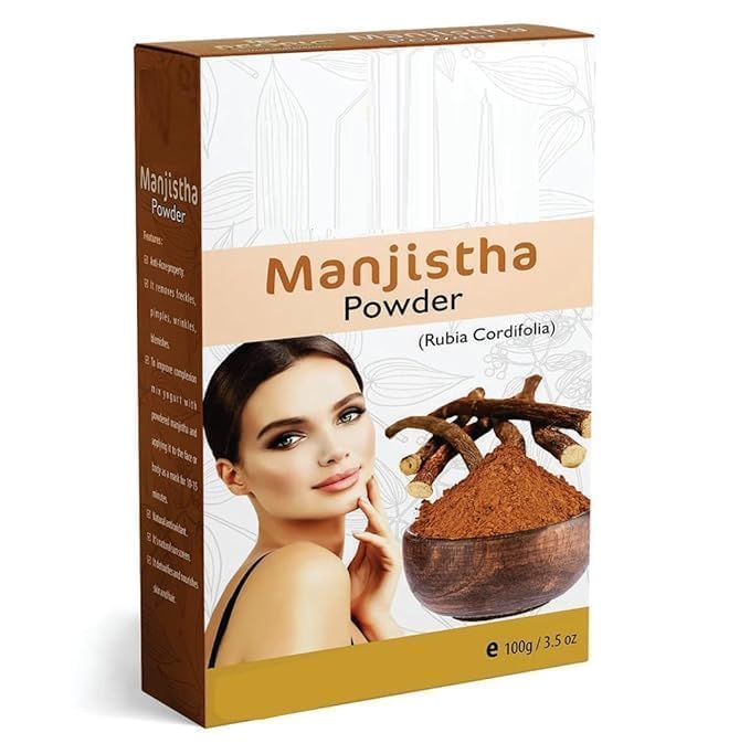 LC manjistha powder organic | manjistha for skin | rubia cordifolia | Organic Manjistha (100g, Pack of 1)