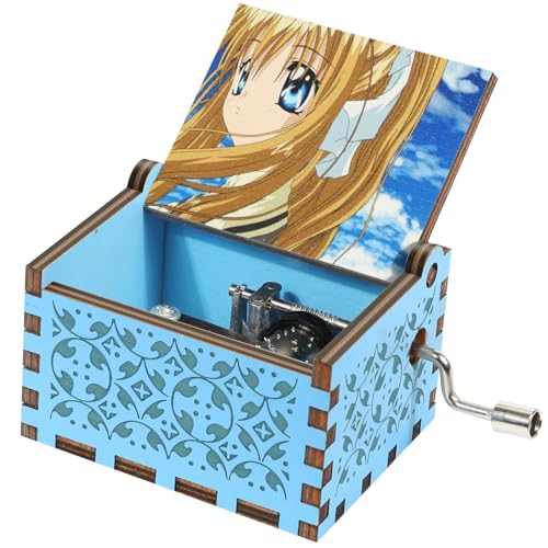 Poetry of the Bird Wooden Music Box,Mini Vintage Hand Crank Wood Engraved Musical Boxes,Bird's Song...