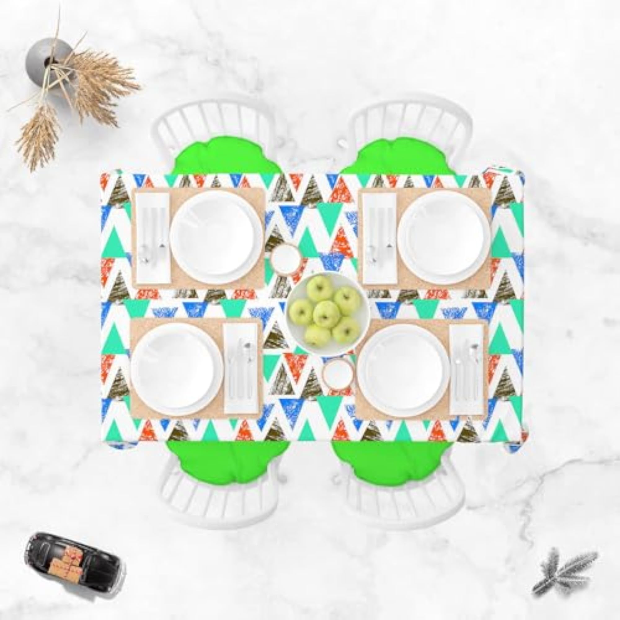 Mixed Triangled Table Cloth Cover for Dining & Center Table
