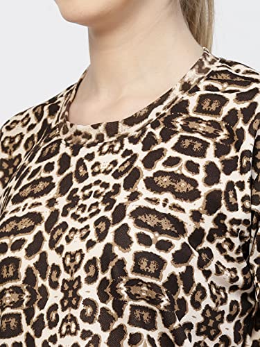 Image of UZARUS Women's Regular Fit Printed Half Sleeves Round Neck Gym Sports T-Shirt