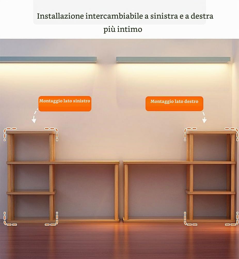 Scaffalatura per libreria multistrato, grande capacità, in legno massello da scrivania per studenti, facile da organizzare, scaffale per ufficio (colore legno)