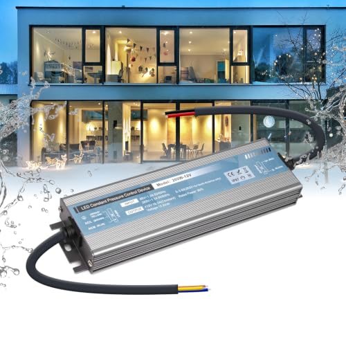 Image of QNNP LED Driver 200 Watts 12V DC Low Voltage Transformer Waterproof IP67 Power Supply Transformer Adapter AC 85V-265V to 12V DC, LED Power Supply for Indoor Outdoor Lighting