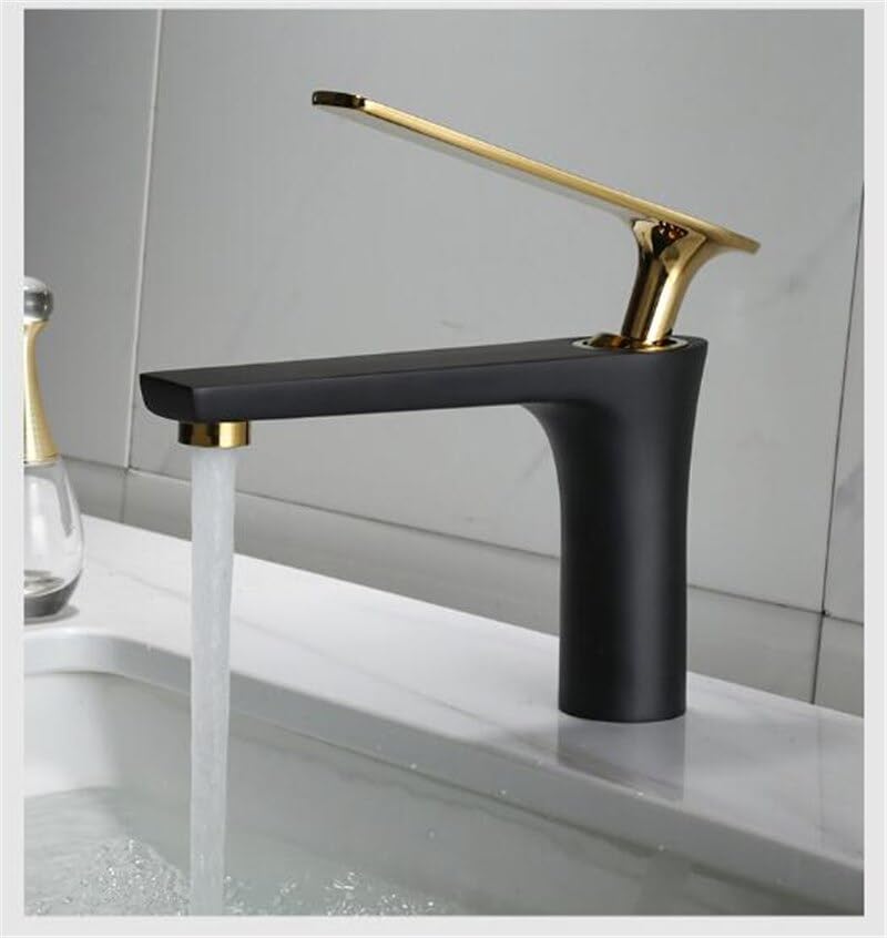 Robinet de lavabo mélangeur en laiton avec réglage précis chaud et froid