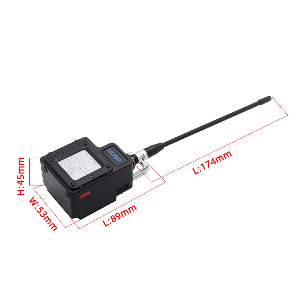 LILYGO T-Echo Plus LoRa TTGO-Entwicklungsboard mit 1,54-Zoll-SPl-E-Paper-Display ohne BME280-Sensor (Schwarz 868MHz)