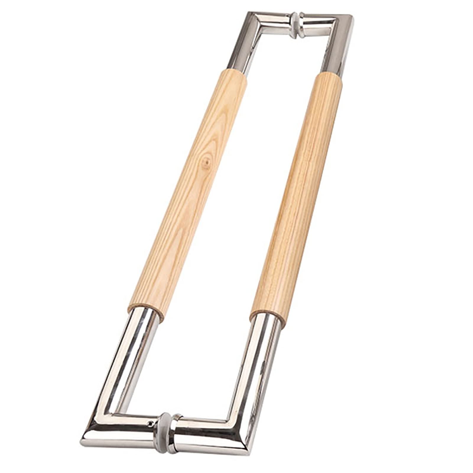 Poignée coulissante rectangulaire 120 cm en bois pour porte de maison de campagne