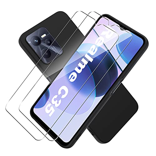 Custodia per Realme C35 Cover, Vetro Temperato