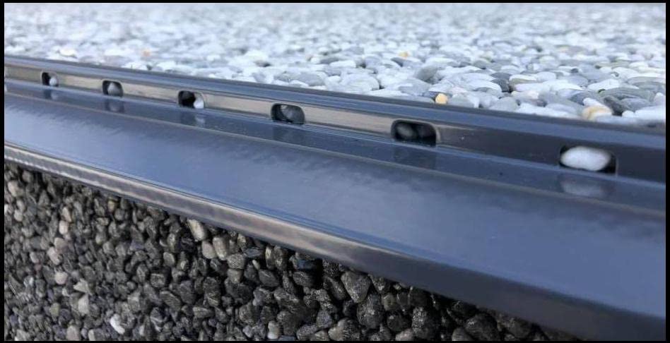 Renoplast® Aluminium Ecke 90° für Traufprofil K20R Grau | Fertigstellung von Terrassen und Balkonen | Harzböden | Wasser ablaufsysteme Winkelprofil | Korrosionsschutz Balkonprofile