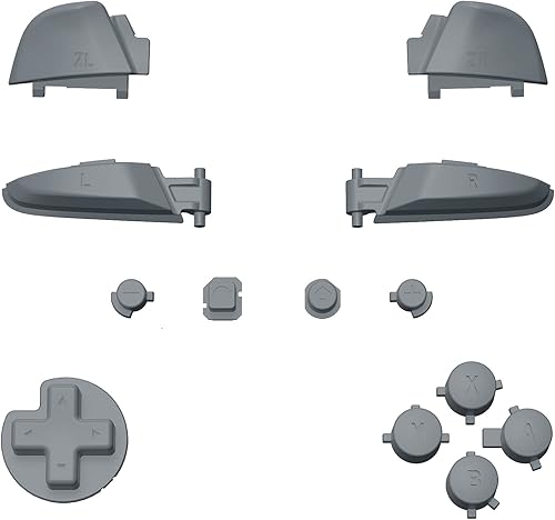 Miniatura 2 de eXtremeRate New Hope Gray Repair ABXY D-pad ZR ZL L R teclas para Nintendo Switch Pro Controller, juego completo de botones de repuesto con