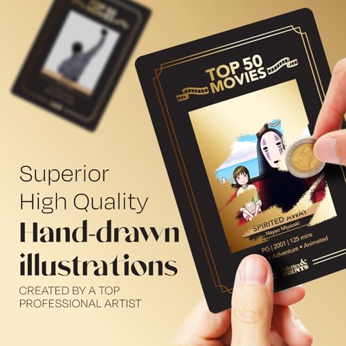 Premium Movie Night Scratch Off Cards – Gifts for Movie Lovers – End Movie Night Indecision With Movies From Top Databases – Stunning Illustrations - Husband Boyfriend Gift - Couples Gift Ideas - Image 7