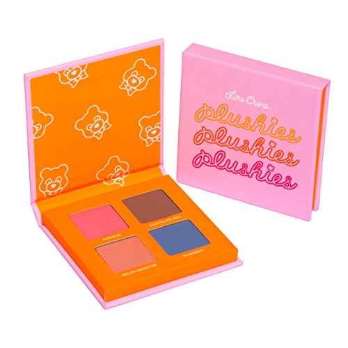 Lime Crime Plushies Pressed Pigment Eyeshadow Quad Makeup Palette, Sweet Blends - Limited Edition - 4 Sheer, Muted Shades - Long-Lasting Formula - Vegan