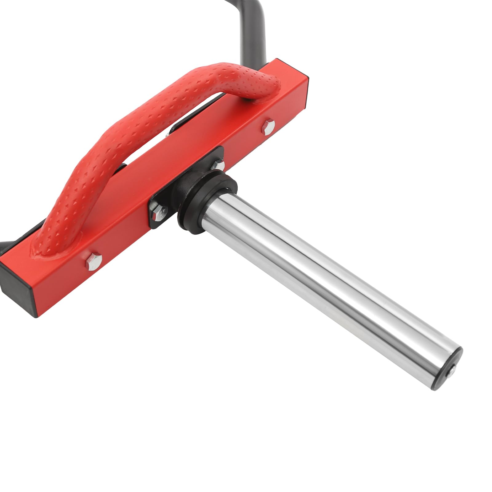 Trap Bar 50 mm attacco Hex Bar 142 cm per sollevamento e squat fino a 150 kg manubrio con clip a molla per allenamento a casa, palestra, tricipiti, rosso