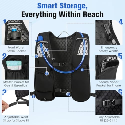Zacro Running Vest with 2L Bladder