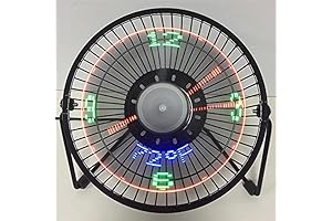 Portable USB LED Clock Fan with Real Time Temperature