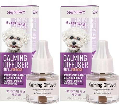 Image of Sentry Calming Diffuser Refill for Dogs, Reduces Barking, Chewing, Anxiousness, and Other Stress-Induced Behaviors, 30-Day Release (Pack of 2)
