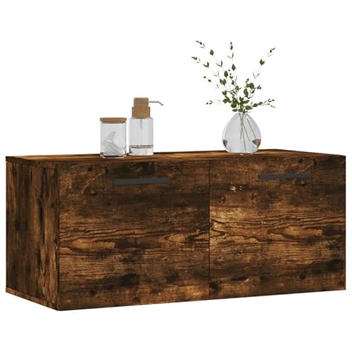 Eleganz Wandschrank Räuchereiche 80x36,5x35 cm - Moderner Wohnzimmerschrank aus Holzwerkstoff, Platzsparend & Stilvoll - Ideal für kleine Räume Eleganz Wandschrank Räuchereiche 80x36,5x35 cm - Moderner Wohnzimmerschrank aus Holzwerkstoff, Platzsparend & Stilvoll - Ideal für kleine Räume