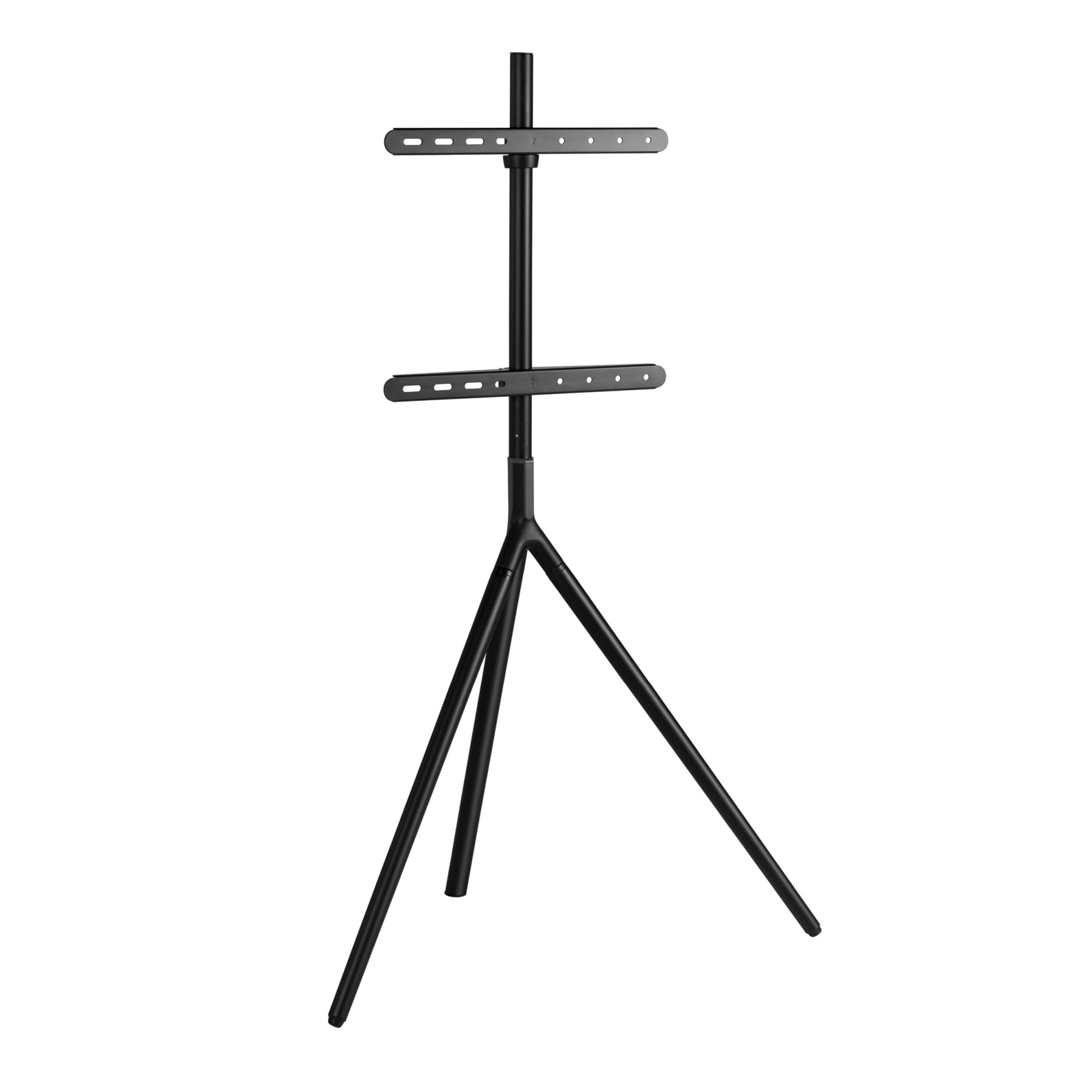 pro.tec TV Halterung Valle Fernseher Halterung max. 65 Zoll TV Ständer max. VESA 400 x 400 Fernsehständer 137 x 86 x 467 cm TV-Standfuß Metall Schwarz