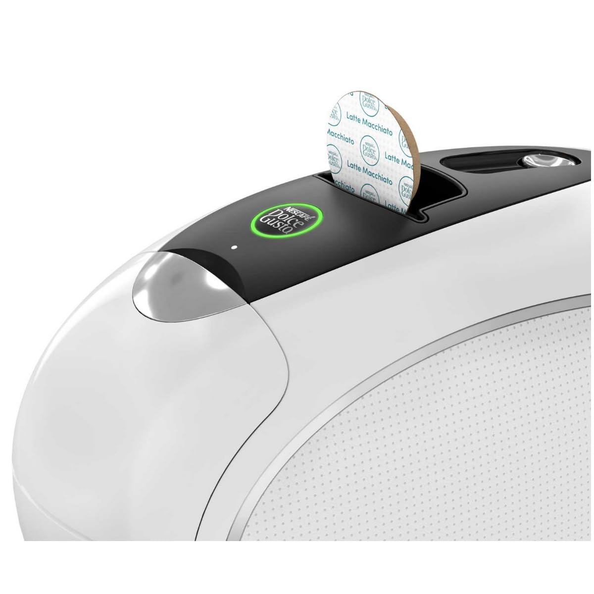 KRUPS Machine a café NESCAFÉ Dolce Gusto, Dosettes compostables, Néo Blanc KP850110