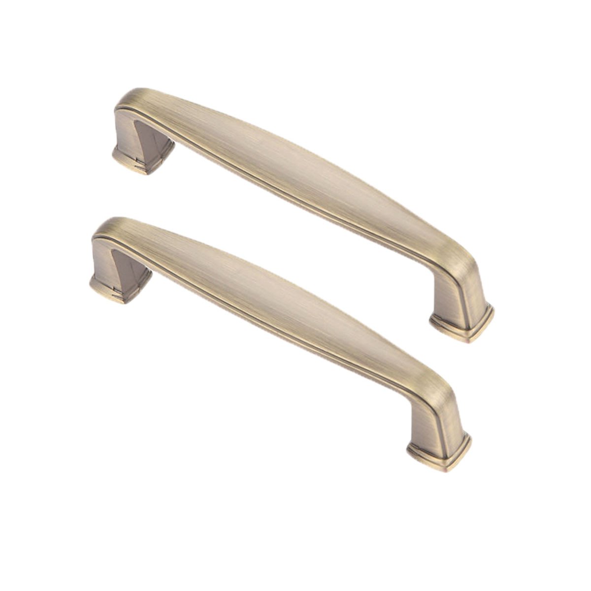 Wushadehans Style A Antique Brass Cabinet Drawer Handles 2Pcs, Zinc Alloy Kitchen Knobs Pulls Hardware Hole Distance 96Mm 128Mm(,Hole Distance 96Mm)