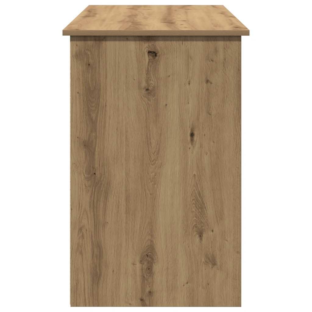 Escritorio de madera de roble Artisan, 102 x 50 x 75 cm, mesa de ordenador y mesa de oficina con amplia superficie de trabajo para oficina en casa, estudio, oficina y sala de estudio