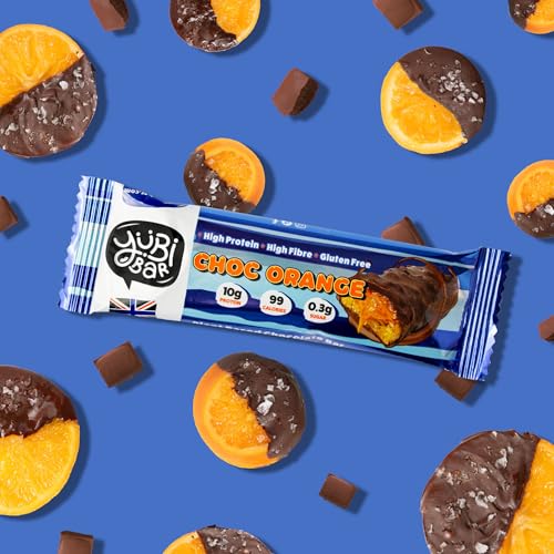 Yubi Choc Orange - 12 Pack - Protein Bars - 99 Calories, High Protein, High Fibre, Low Sugar, Gluten Free and Dairy Free - Healthy Snacks/Nutrition Bar - Chocolate Bars - 420g - Image 4