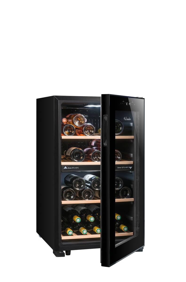 LA SOMMELIERE Cave de mise à température double zone LS51.2ZBLACK 50 Bouteilles
