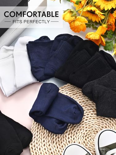 Image of Tarpop 100 Pairs Bulk Mens Socks Moisture Wicking Casual Sports Ankle Socks for Homeless Unisex Adult Men Women