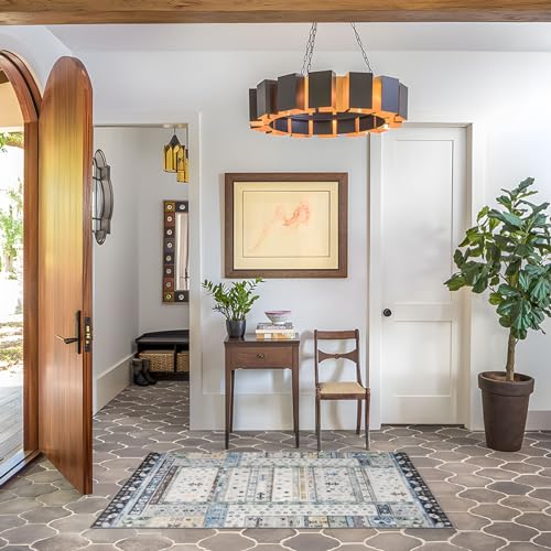 TALETA Teppich Läufer Flur, Küchenläufer waschbar in Waschmaschine, Teppich Küche rutschfest,...