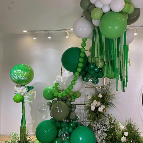 Image of KALOR 10 Inch Light Green Balloons, 100 Pcs Latex Helium Balloons for Kid's Birthday Party Baby Shower Wedding Graduation Graduation Party Decorations
