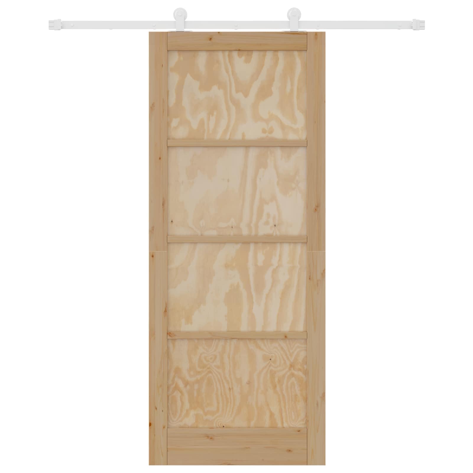 Schiebetür Kiefernholz Weiß 86 x 211 cm Massiv