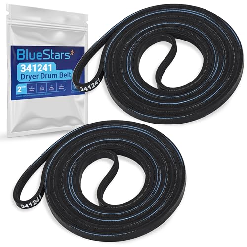 [2-Pack] BlueStars 341241 Dryer Drum Belt Compatible with Whirlpool Kenmore